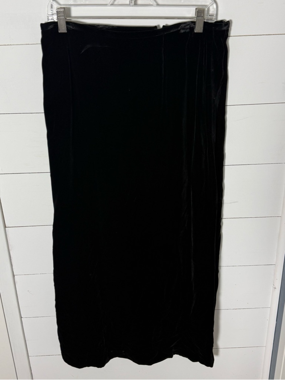 Vintage Ann Taylor Classic Black Velvet Midi Skirt